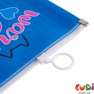 Папка-конверт YES на молнии A4 "Meow", с бабл