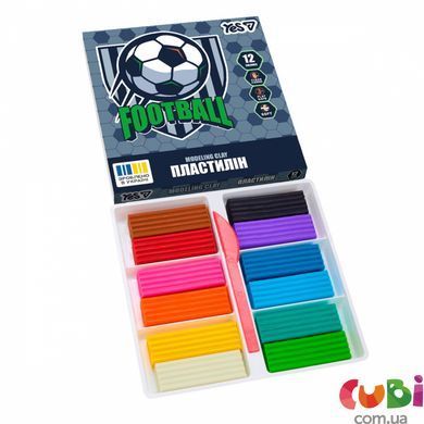 Пластилін Yes, 12 кольорів, 240г "Football" (540714)