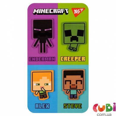 Закладки стикеры Yes "Minecraft", пластик, 80 шт (4х20) (170418)