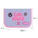 Пенал Kite 1 отделение, 1 отворот, без наполнения 621 Girl's Power (K26-621-5), сірий, рожевий