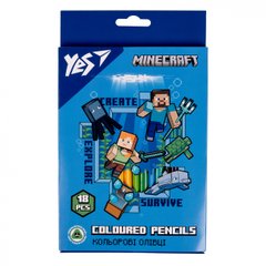 Карандаши цветные YES 18 цв. "Minecraft"
