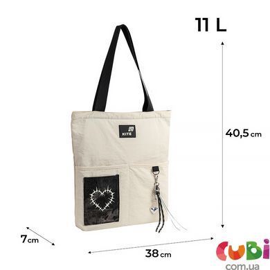 Сумка-шопер Kite Education teens 586-2 (K26-586-2), Бежевий
