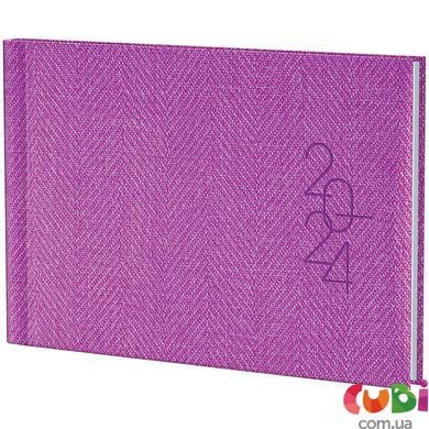 Еженедельник 2024 карманный Tweed фиолетовый, 73-755 32 664