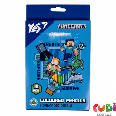 Олівці кольорові YES 18 кол. "Minecraft"