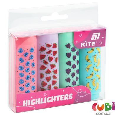 Маркер Highlighter Kite (K26-445-2), набор 4-х, пастель