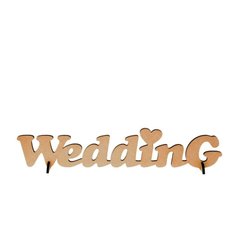 Заготовка дерев'яна ROSA TALENT Напис WEDDING МДФ 45х12 см (287001)