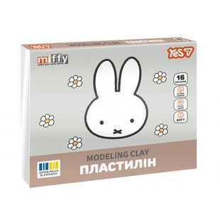 Пластилін Yes, 16 кольорів, 320г "Miffy" (540720)