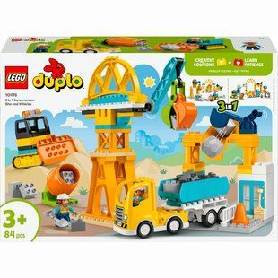 Конструткор LEGO DUPLO Town 3-в-1 Строительная площадка и техника (10476)