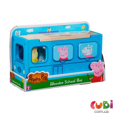 Деревянный игровой набор-сортер Peppa - ШКОЛЬНЫЙ АВТОБУС ПЕППЫ