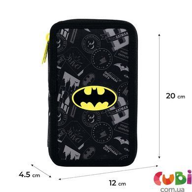 Пенал без наповнення Kite DC Batman DC25-623, 2 відділення, комбінований