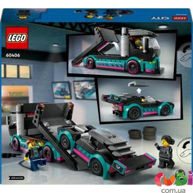 Конструктор дитячий ТМ Lego Автомобіль для перегонів й автовоз (60406)