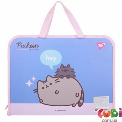Папка портфель Yes FC на молнии с тканевыми ручками "Pusheen" (492317)