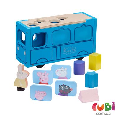 Деревянный игровой набор-сортер Peppa - ШКОЛЬНЫЙ АВТОБУС ПЕППЫ