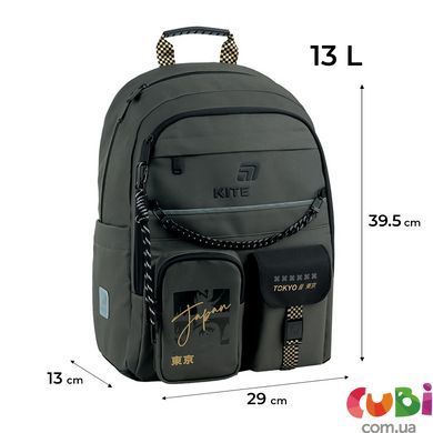 Школьный рюкзак Kite Education Tokyo Vibe (K26-584M-4), хакі