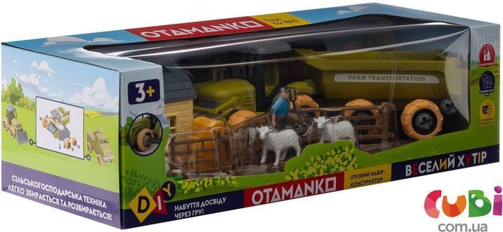 Ігровий набір OTAMANKO Веселий хутір (трактор з прицепом і ферма з овечками і курі) різнокольоровий, 8817, Різнобарвний