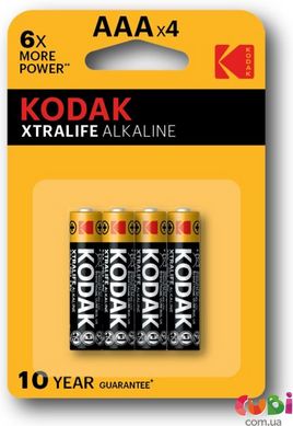 Батарейка KODAK XTRALIFE LR03 1x4 шт, блистер (30951990)