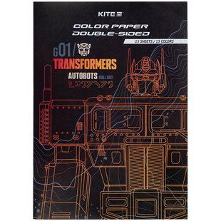 Папір кольоровий двосторонній Kite (15арк/15кол), А4 TF (TF24-250)