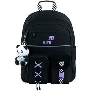 Школьный рюкзак Kite Education Panda Love (K26-584M-2), Чорний
