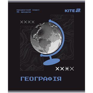 Тетрадь предметная Kite Techno K25-240-5, 48 листов, клетка, география