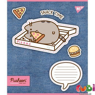 Тетрадь ученическая А5/12 лин. Да, Pusheen. Snack time.