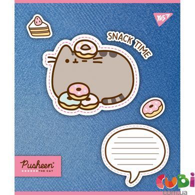 Тетрадь ученическая А5/12 лин. Да, Pusheen. Snack time.