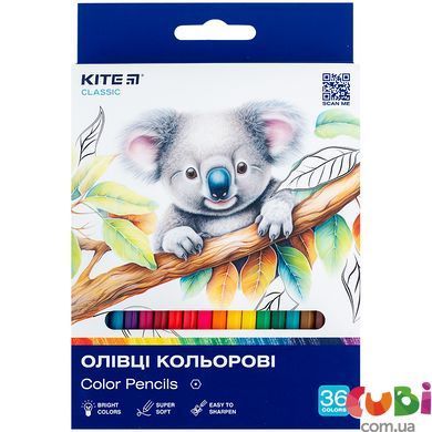 Олівці кольорові Kite, 36 шт. Kite Classic (K-057)