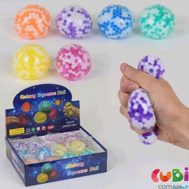 79128 іграшки-антистрес З 37519 (12) з гідрогелевими кульками, 6 кольорів, 12 штук в блоці [Коробка]