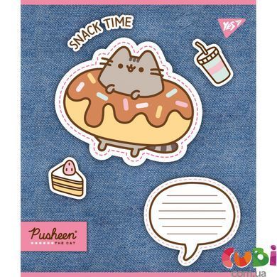 Тетрадь ученическая А5/12 лин. Да, Pusheen. Snack time.
