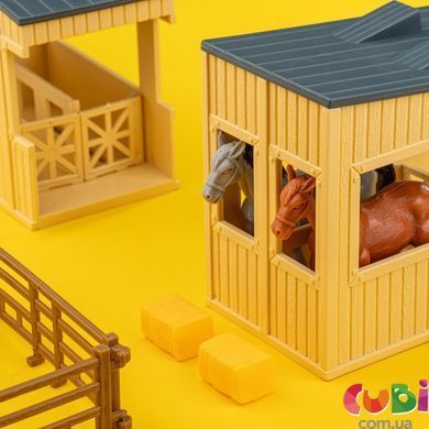 Ігровий набір OTAMANKO Веселий хутір (грузовик і конюшня з кіньми) різнокольоровий, 8818, Різнобарвний