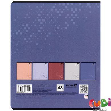 Зошит шкільний Kite One Color (K26-259-1), 48 аркушів, клітинка