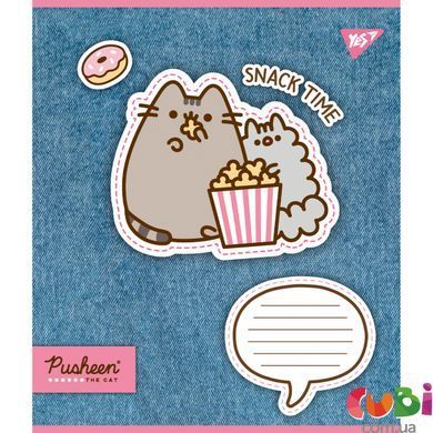 Тетрадь ученическая А5/12 лин. Да, Pusheen. Snack time.