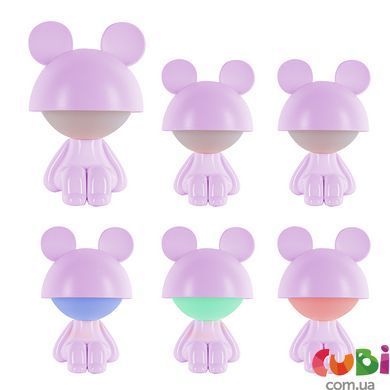 Светильник-ночник LED с аккумулятором Kite Cute Mouse K25-316-2-5, фиолетовый
