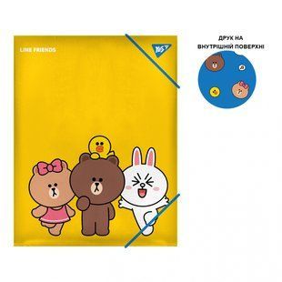 Папка YES A4 на резинке Line Friends (492098)