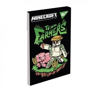 Блокнот YES А7/48 кл клей YES Minecraft Black (152109)