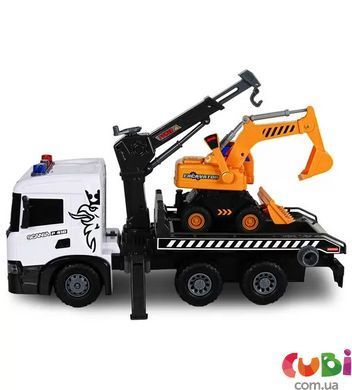 Игровой набор серии "Super Big Truck" &ndash; АВТОКРАН SCANIA С ЭКСКАВАТОРОМ (свет, звук)