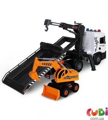 Игровой набор серии "Super Big Truck" &ndash; АВТОКРАН SCANIA С ЭКСКАВАТОРОМ (свет, звук)