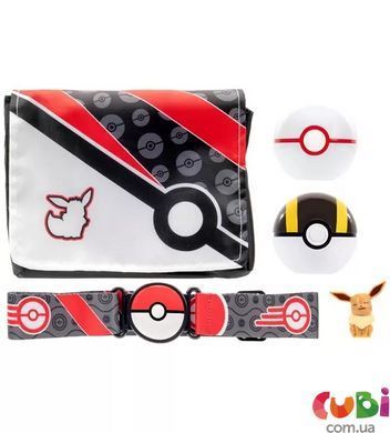 Ігровий набір POKEMON W5 - СПОРЯДЖЕННЯ ТРЕНЕРА ІВІ (2 покеболи, пояс, фігурка, сумка для м'ячів)