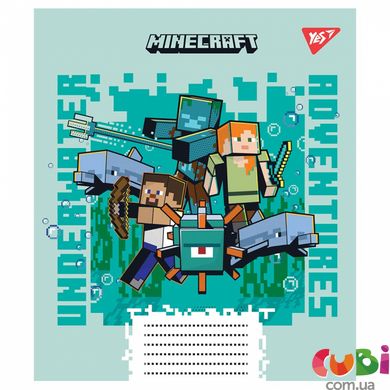 Зошит учнівський А5/12 клітинка, Yes Minecraft. (766527)