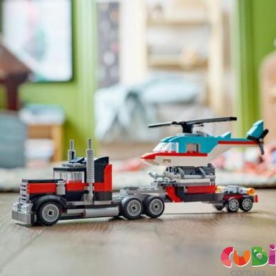 Конструктор дитячий Lego Бортова вантажівка з гелікоптером (31146)