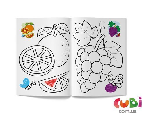 Книга Цветная. Фрукты