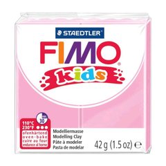 8030-25 Пластика Fimo kids, Рожева світла, 42г, Fimo