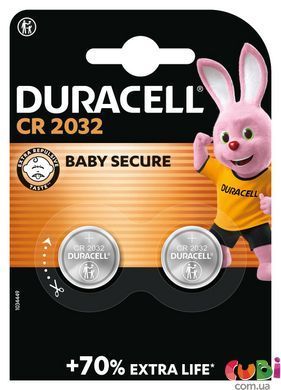 Специальная литиевая батарейка типа &laquo;таблетка&raquo; Duracell 2032 3V (DL2032/CR2032), предназначена для использования в брелоках, весах, портативных и медицинских устройствах, 2 шт. в упаковке