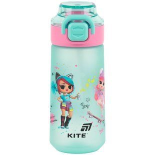 Пляшечка для води Kite LOL (LO26-1213), 560 мл, Зелений; Рожевий