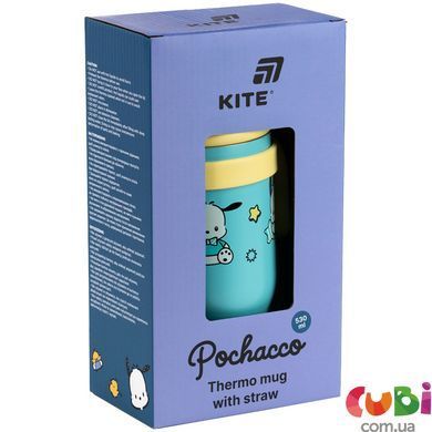 Термокружка з трубочкою Kite Pochacco (PC25-1266), 530мл, М'ятний