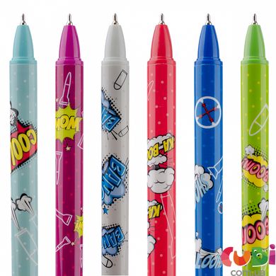 Ручка шариковая YES Comic machines 0,7 мм синяя автоматическая (412004)