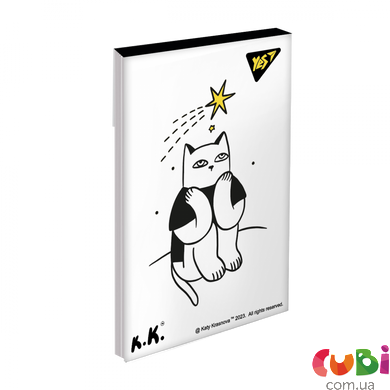 Блокнот YES А7 48 кл клей Tattoo cats, 151936