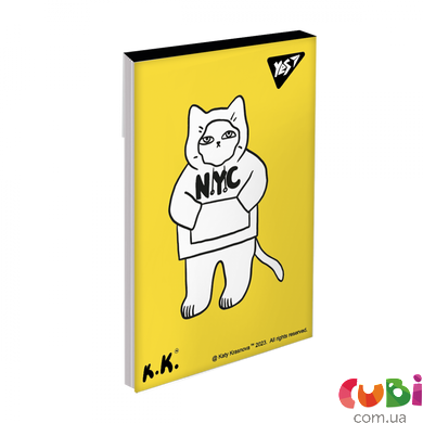 Блокнот YES А7 48 кл клей Tattoo cats, 151936