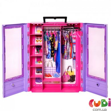 Сиреневый шкаф для одежды Barbie, HJL65