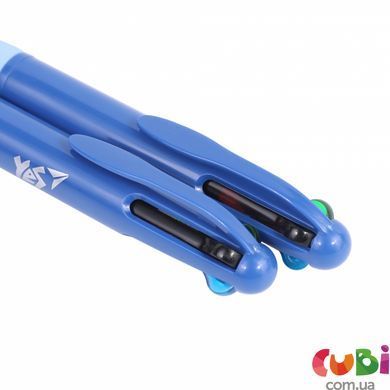 Ручка кулькова Yes &laquo;Ultra&raquo; 0,7 мм автоматична, 4 кольори, 412243