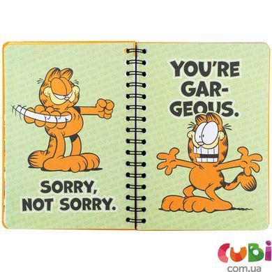 Щоденник на спіралі Kite Garfield (GF26-438), тверда обкладинка